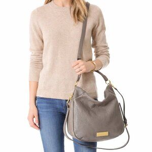 Marc Jacobs Washed Up Billy Crossbody Tote Bag — Gray Lambskin Leather Y2K